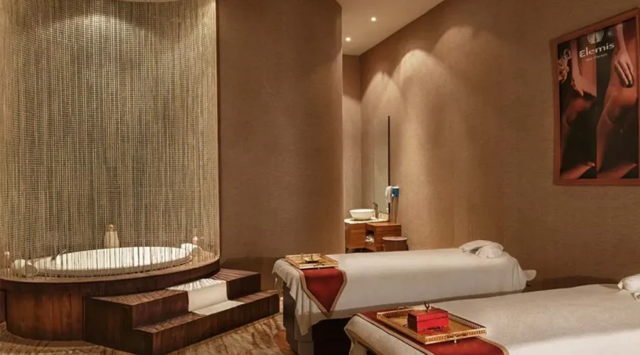 Relaxing spa treatment room at an all-inclusive resort in Antalya