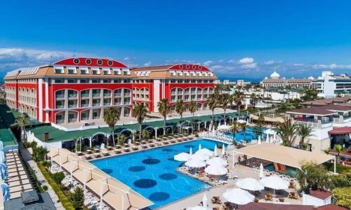 Orange County Resort Hotel Belek Antalya Pool VIew with 2 Boldins