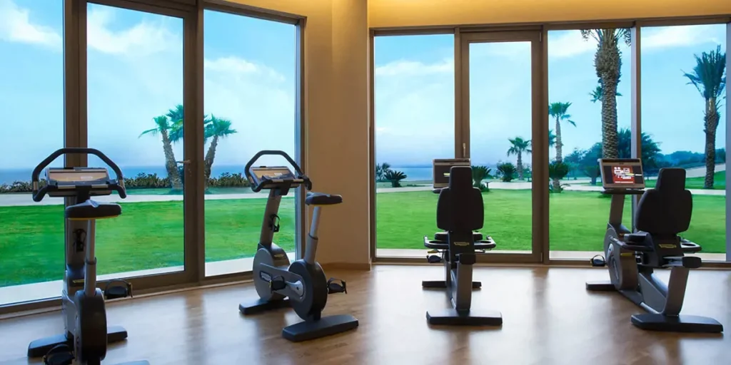 Antalya Akra Hotel Gym with amaing sea View