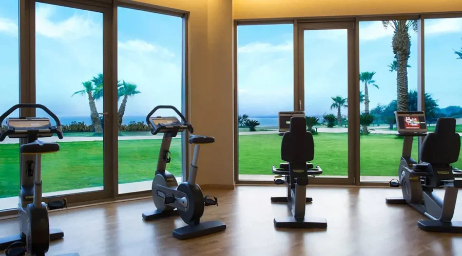 Antalya Akra Hotel Gym with amaing sea View